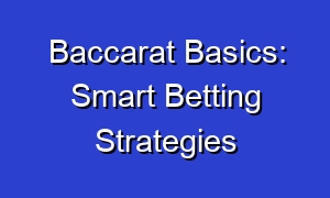 Baccarat Basics: Smart Betting Strategies