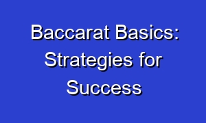 Baccarat Basics: Strategies for Success