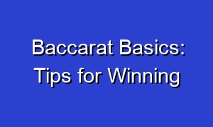 Baccarat Basics: Tips for Winning