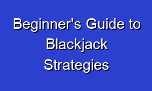 Beginner's Guide to Blackjack Strategies