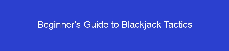 Beginner's Guide to Blackjack Tactics