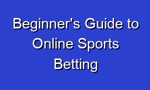 Beginner's Guide to Online Sports Betting
