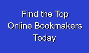 Find the Top Online Bookmakers Today
