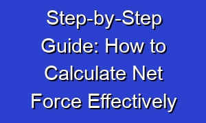 Step-by-Step Guide: How to Calculate Net Force Effectively
