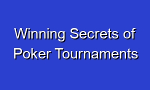 Winning Secrets of Poker Tournaments