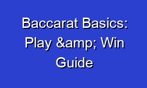 Baccarat Basics: Play & Win Guide