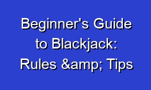 Beginner's Guide to Blackjack: Rules & Tips