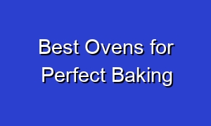 Best Ovens for Perfect Baking