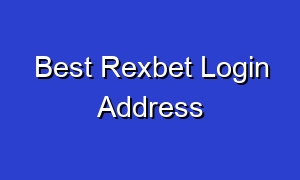 Best Rexbet Login Address