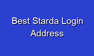 Best Starda Login Address