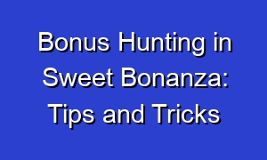 Bonus Hunting in Sweet Bonanza: Tips and Tricks