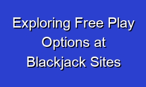 Exploring Free Play Options at Blackjack Sites