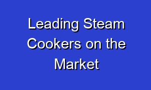 Leading Steam Cookers on the Market