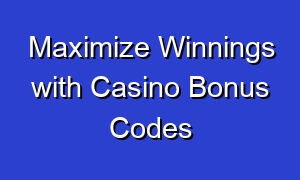 Maximize Winnings with Casino Bonus Codes