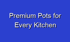 Premium Pots for Every Kitchen