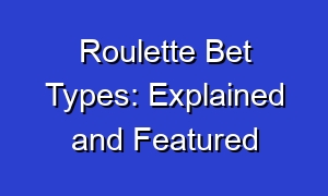 Roulette Bet Types: Explained and Featured