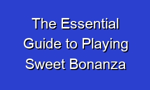 The Essential Guide to Playing Sweet Bonanza