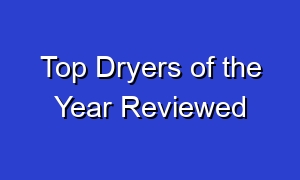 Top Dryers of the Year Reviewed