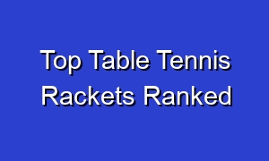 Top Table Tennis Rackets Ranked