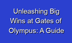 Unleashing Big Wins at Gates of Olympus: A Guide